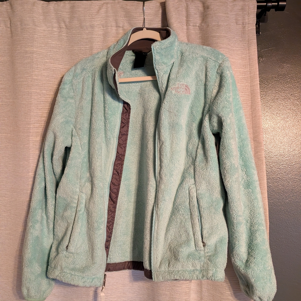 Women's Mint Green Fleece NorthFace Jacket